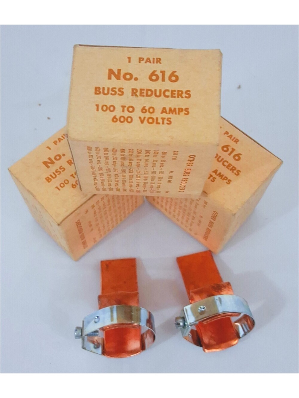 NEW Box OF 4 BUSS 616 REDUCER 100-60A 600V NOS Brand-NEW